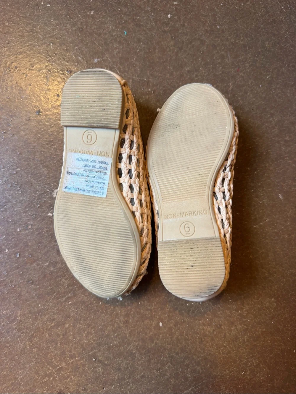 Cat & Jack Cream Braided Mary Jane Flats with Bow